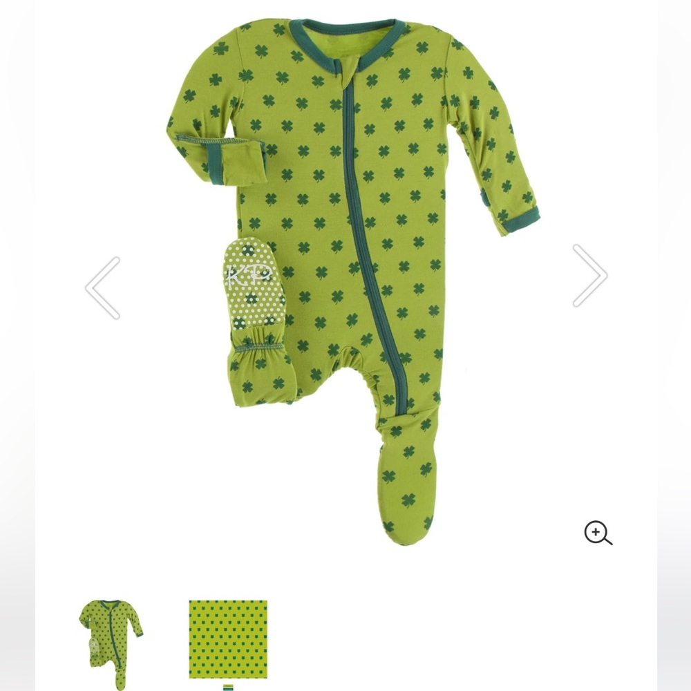St. Patrick’s Day Kickee Pants footie 0-3
